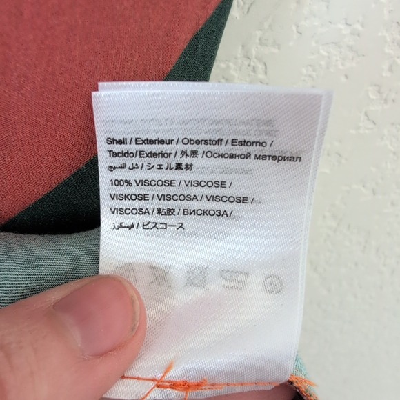 Farm Rio for Anthropologie Abstract Geometric High Neck Maxi Dress XS Multicolor - Picture 6 of 13